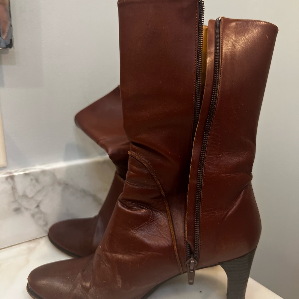 Elegant Brown Leather Boots